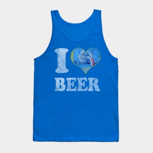 I Heart Flag of Milwaukee Beer Tank Top